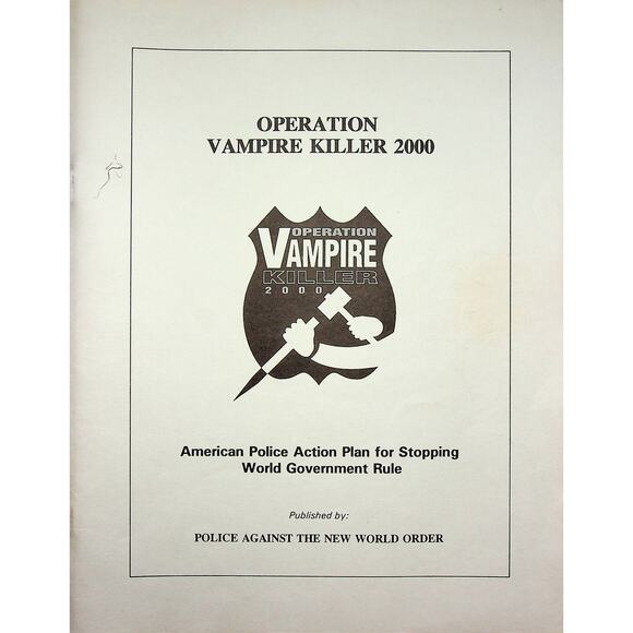 Operation Vampire Killer 2000 Original 1992 Publisher Printing - Picture 1 of 14